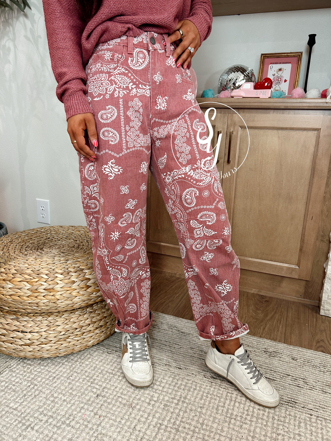 In My Feels Barrel Denim - Washed Pink