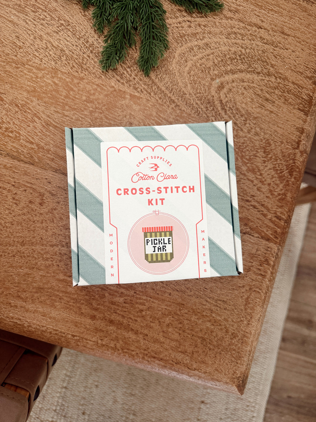 Pickle Jar Cross Stitch Kit