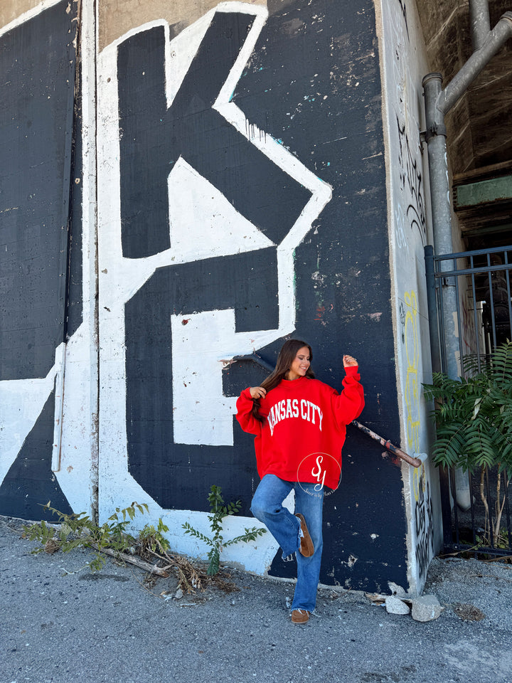 Kansas City Reversible Mock Neck - Red