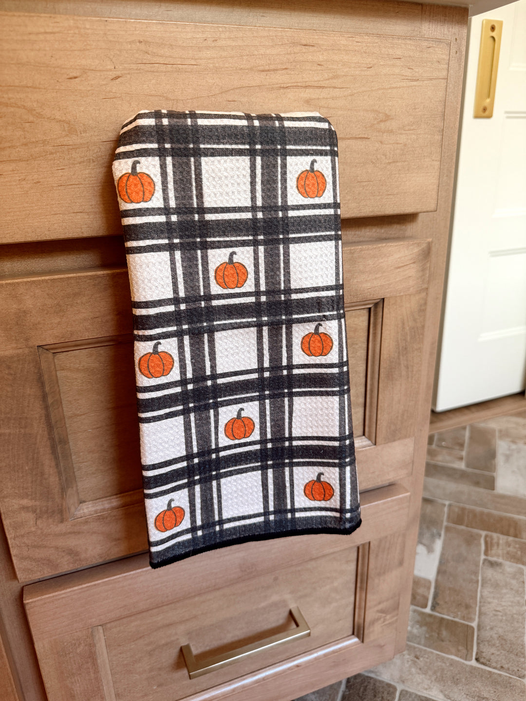 Grid of Gourds Double-Sided Hand Towel