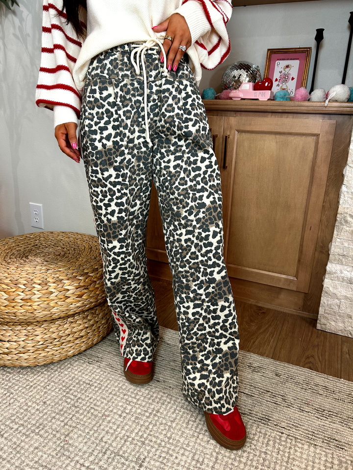 Conversation Heart Denim - Red Heart