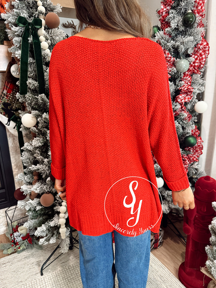 Elegant Moment Sweater - Red