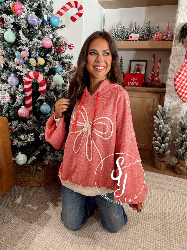 Red Bow Feeling Sweatshirt - Red