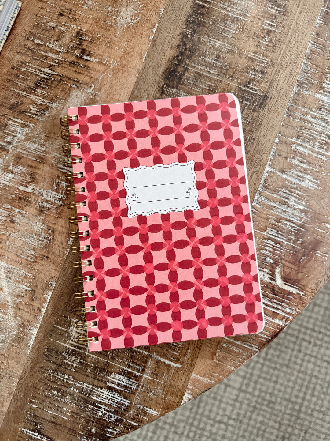Small Twinwire Notebook - Pinwheel Pink