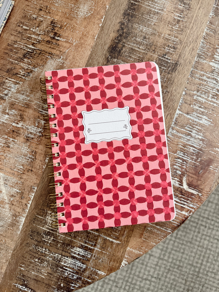Small Twinwire Notebook - Pinwheel Pink