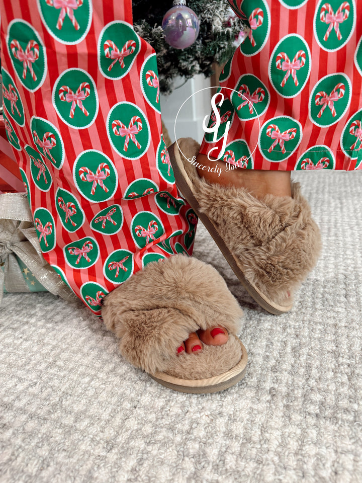 Snuggle Soft Slippers - Taupe
