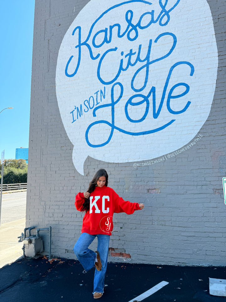 Kansas City Reversible Mock Neck - Red