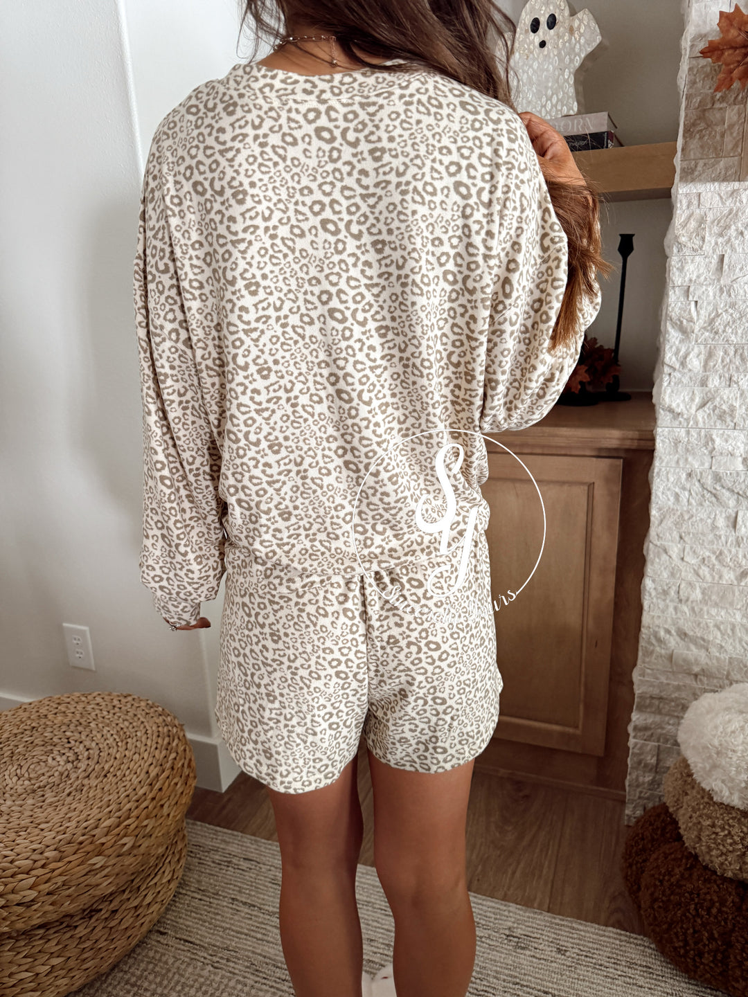 Cozy Leopard Set- Beige
