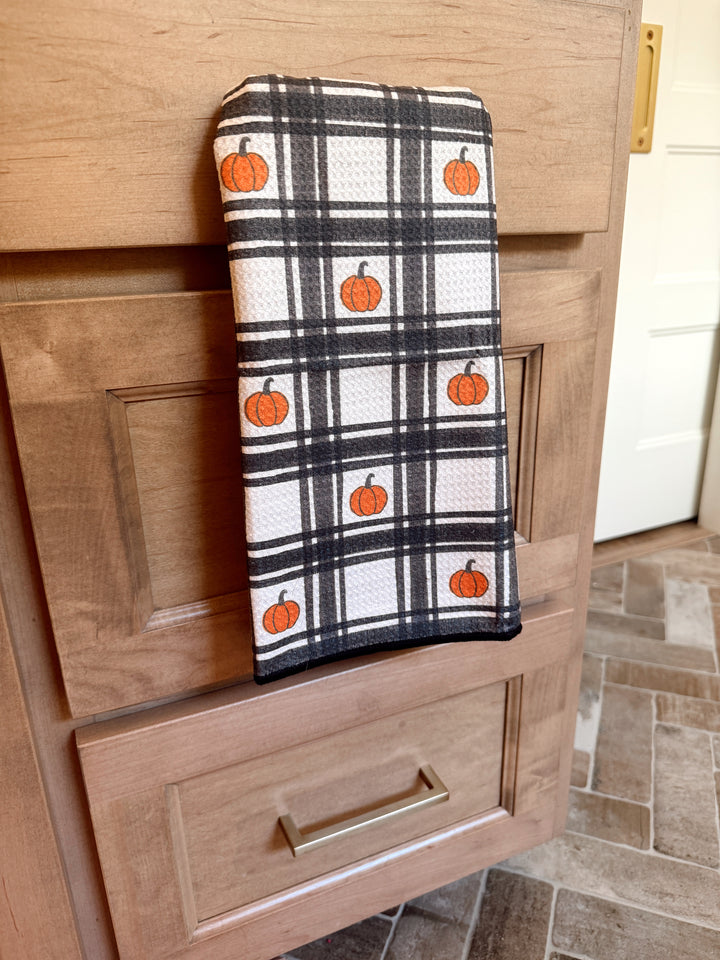 Grid of Gourds Double-Sided Hand Towel