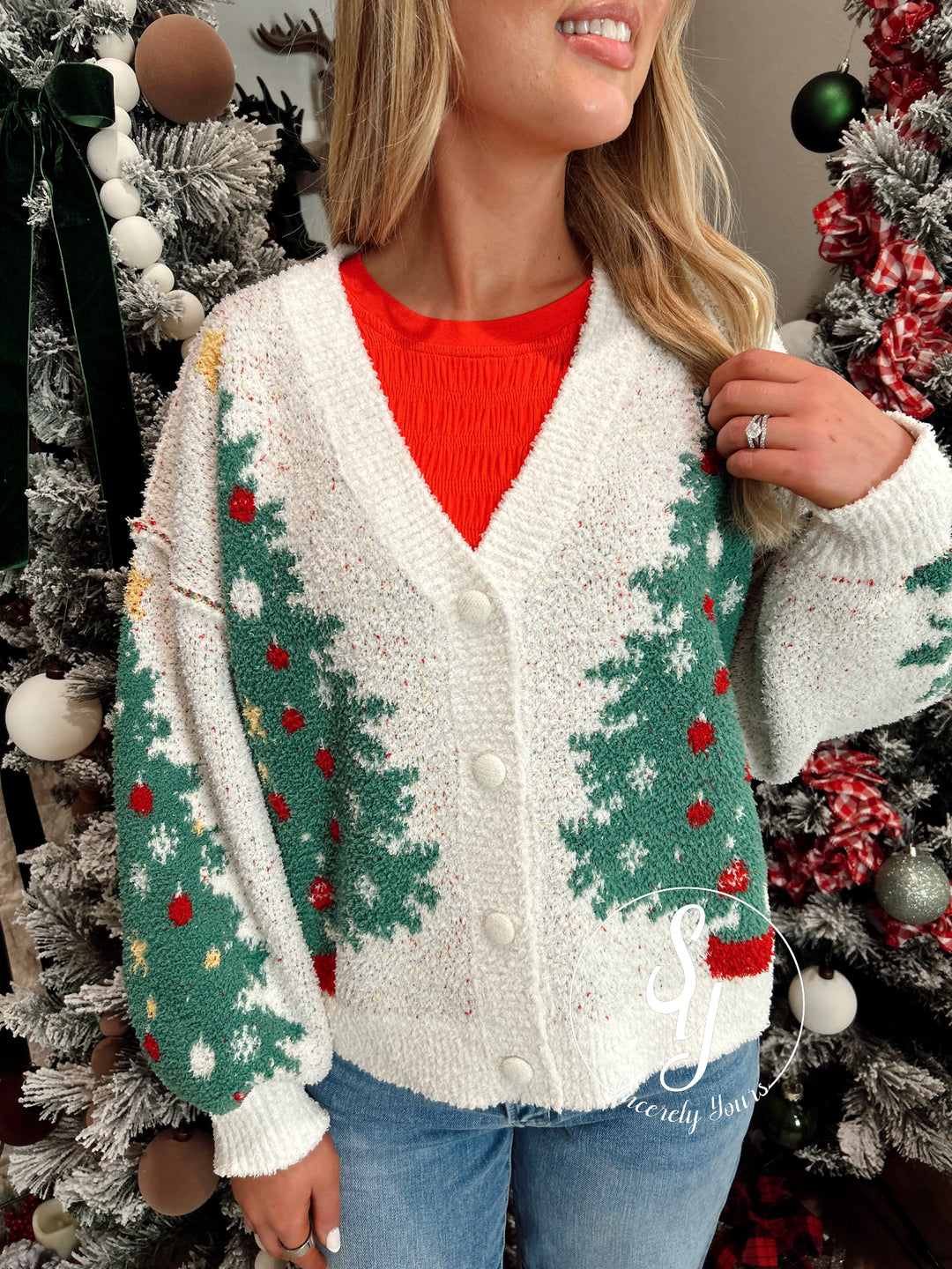 Oh Christmas Tree Cardigan - Multi