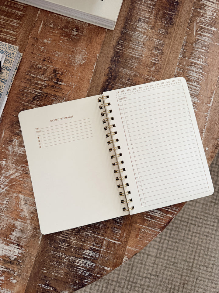 Small Twinwire Notebook - Green Lattice