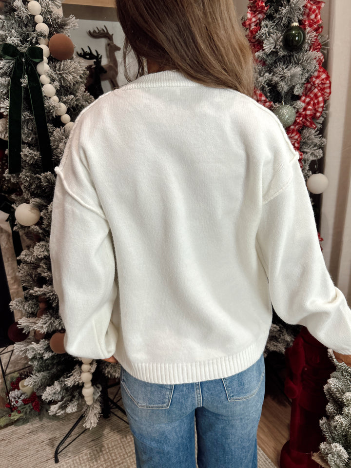 Gingerbread Happiness Cardigan - Ivory
