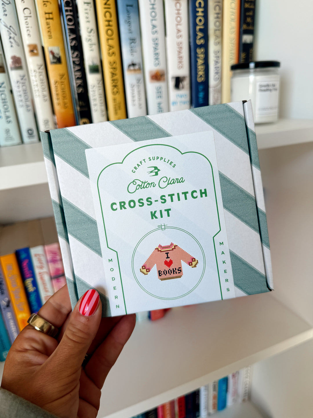 I Love Books Cross Stitch Kit