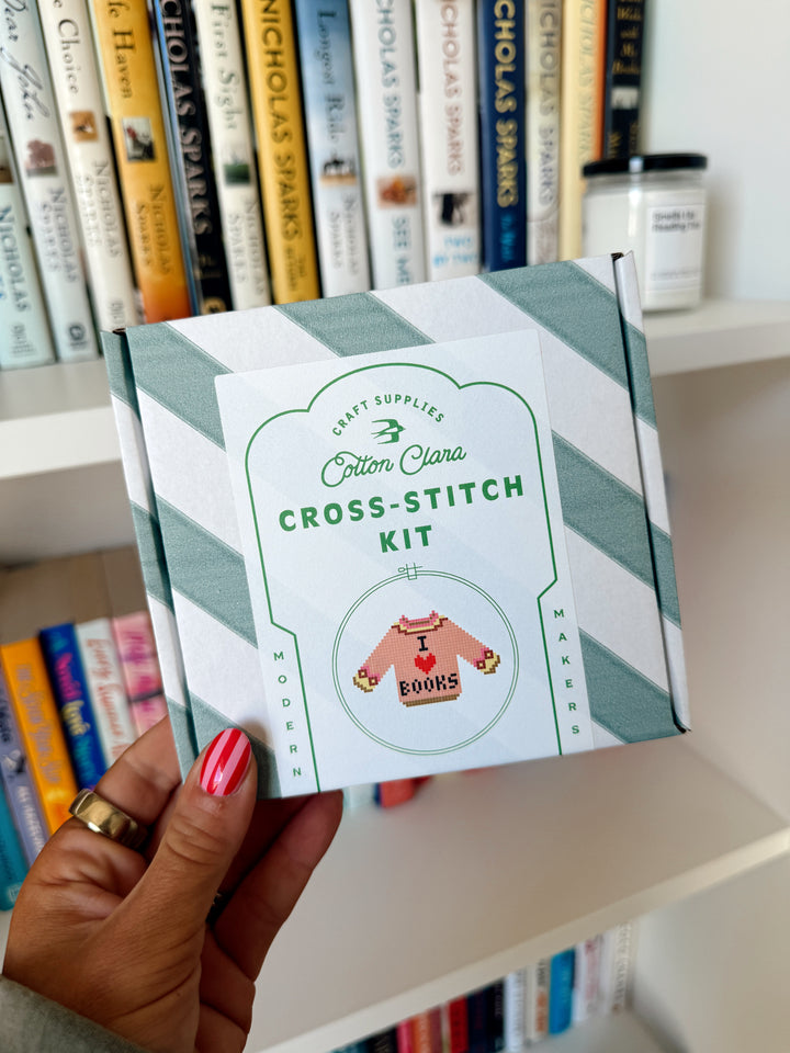 I Love Books Cross Stitch Kit