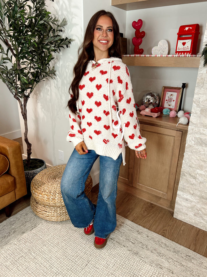 Say Yes Hoodie Sweater - Cream