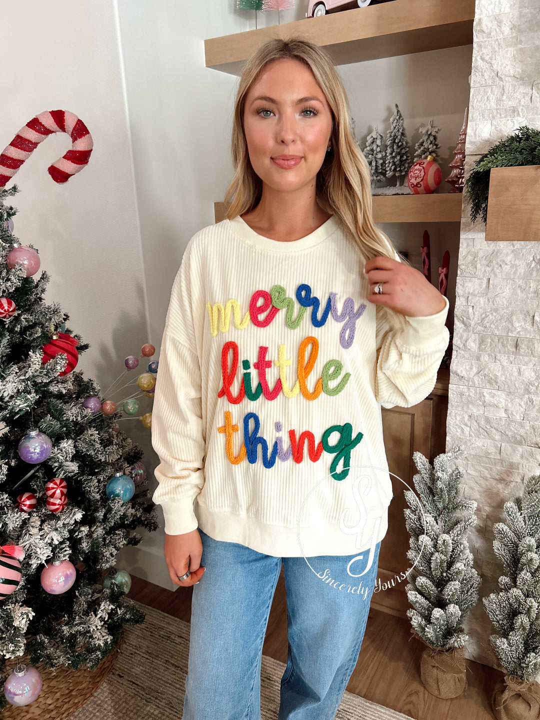 Merry Little Thing Sweater- Cream