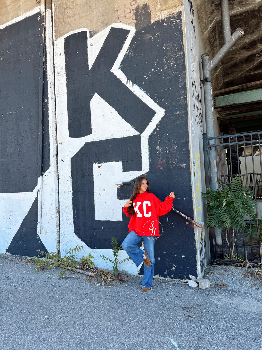 Kansas City Reversible Mock Neck - Red