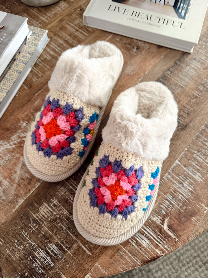 Crochet Slipper - Beige