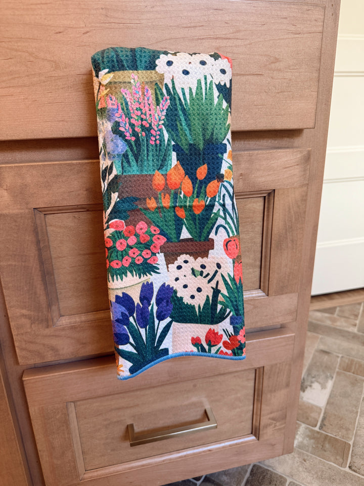 Pots Of Love: Double-Sided Hand Towel