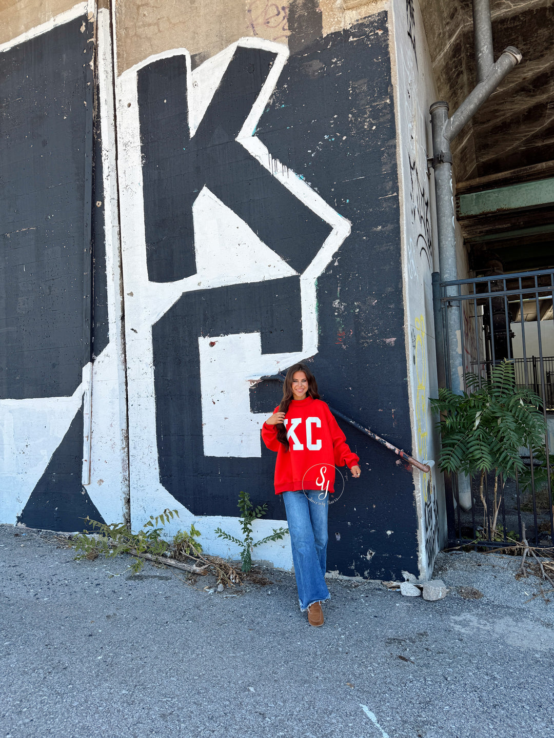 Kansas City Reversible Mock Neck - Red