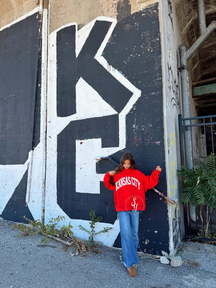 Kansas City Reversible Mock Neck - Red