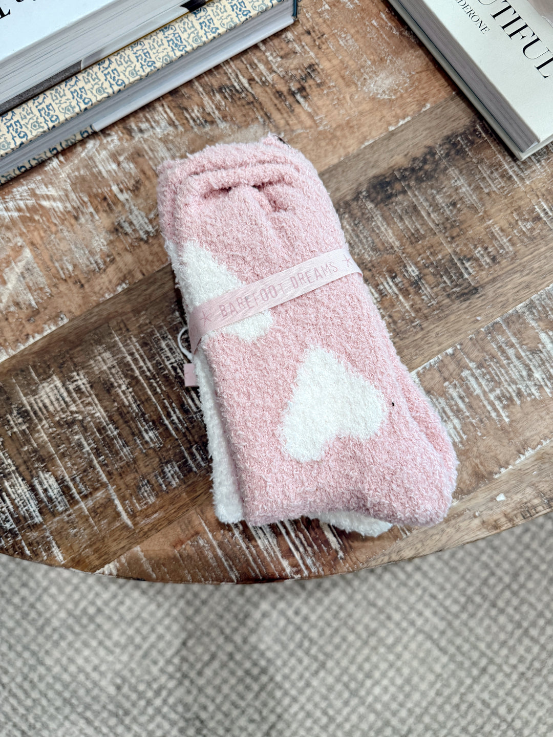 Barefoot Dreams: CozyChic Heart Print Sock Set
