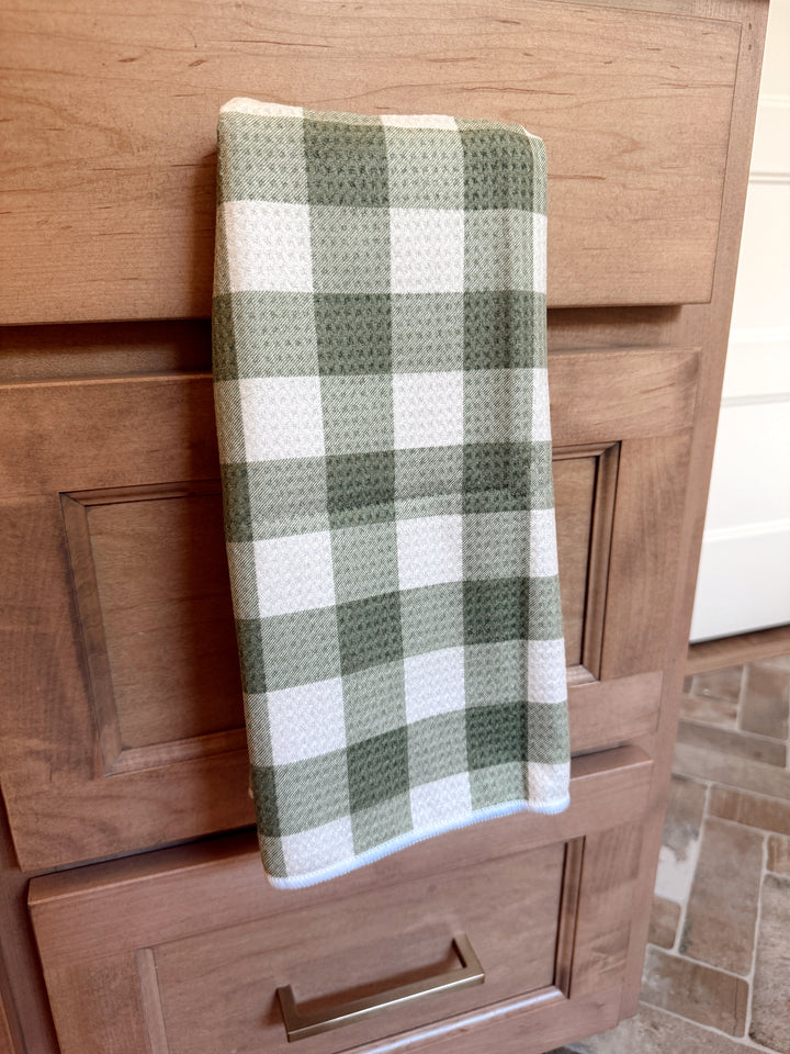 Olive Double-Sided Hand Towel