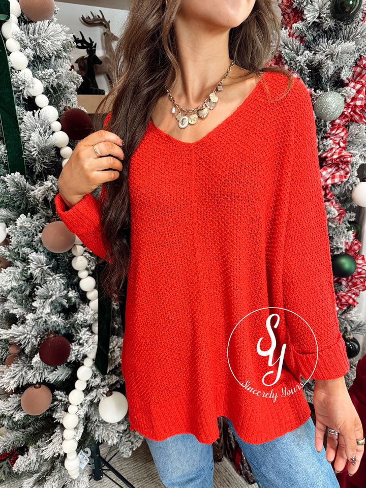 Elegant Moment Sweater - Red