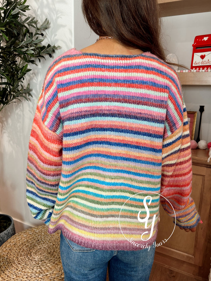 Strict Love Sweater - Sky/Purple