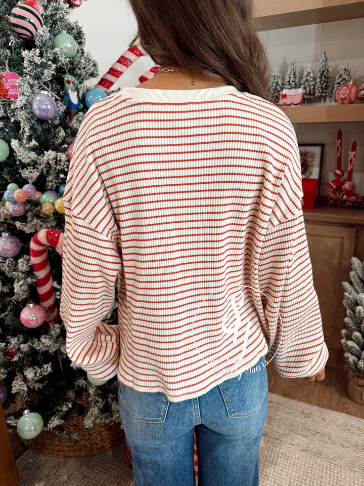 Merry Stripes - Cream/Mauve