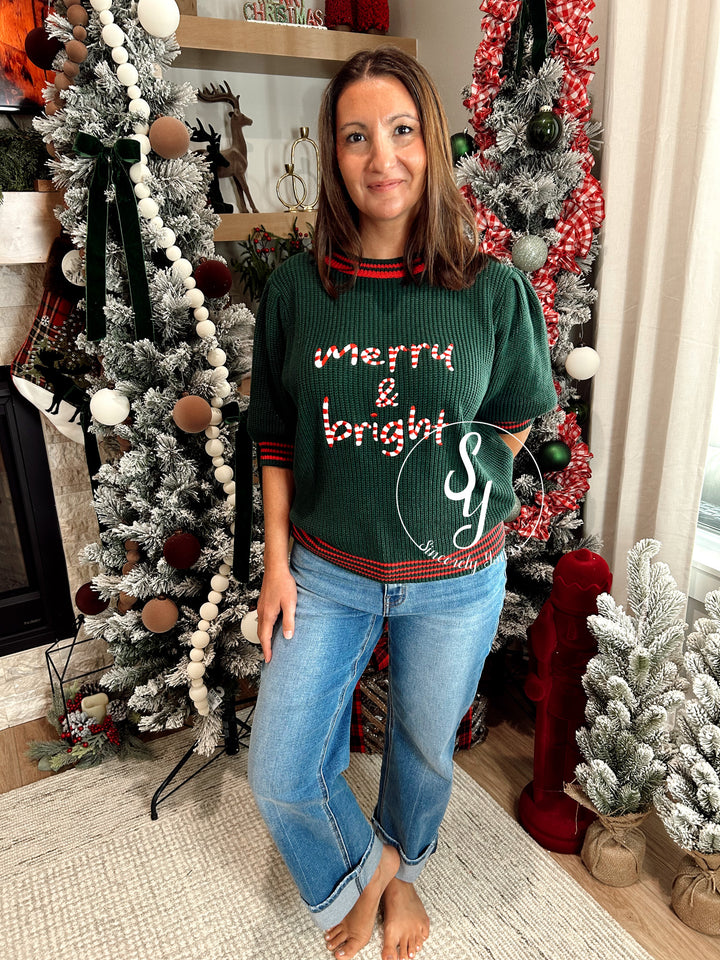 Candy Cane Sweater - Hunter Green