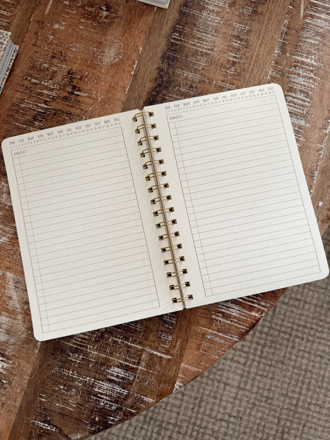 Small Twinwire Notebook - Green Lattice