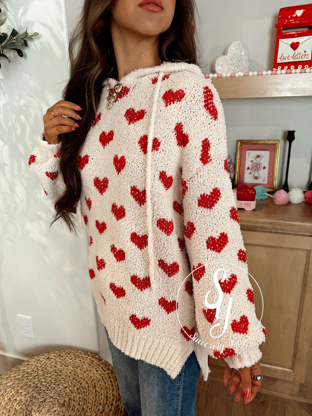 Say Yes Hoodie Sweater - Cream