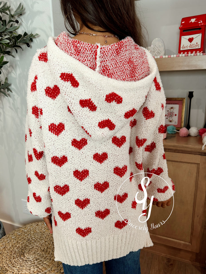 Say Yes Hoodie Sweater - Cream