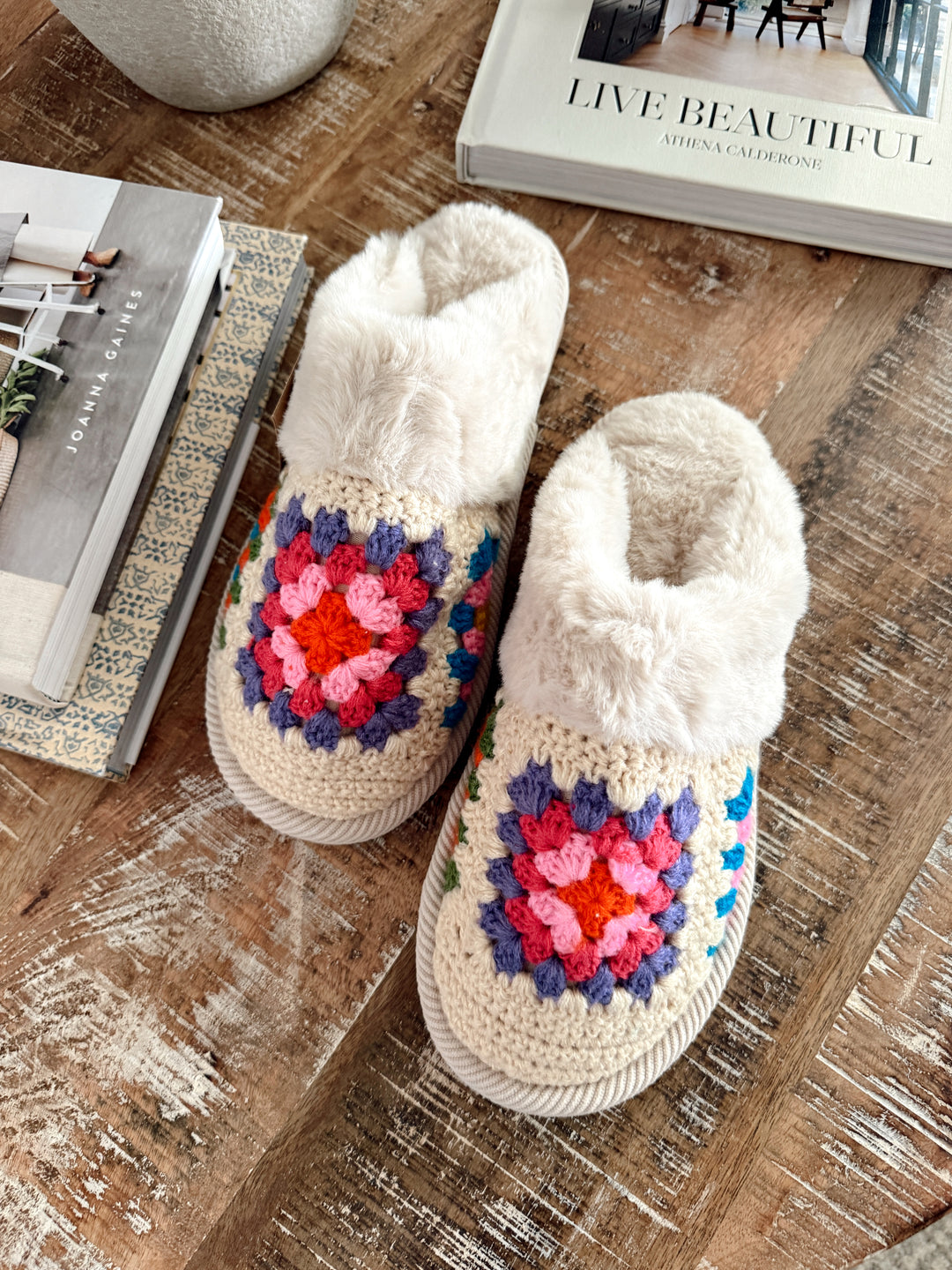 Crochet Slipper - Beige