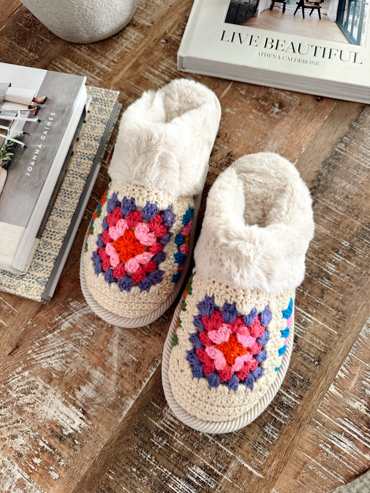 Crochet Slipper - Beige