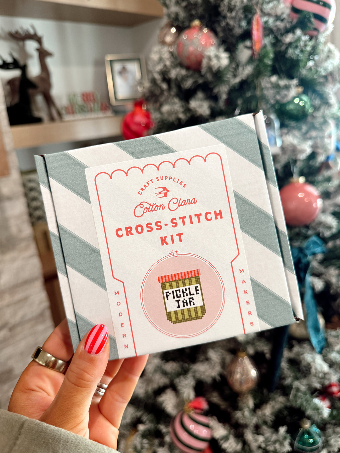 Pickle Jar Cross Stitch Kit