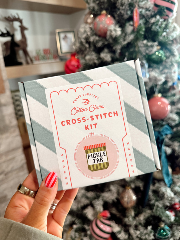 Pickle Jar Cross Stitch Kit