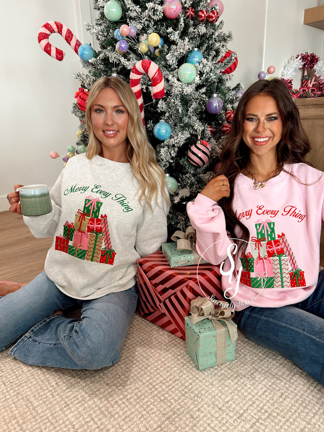 All The Presents Crewneck - Lt Pink