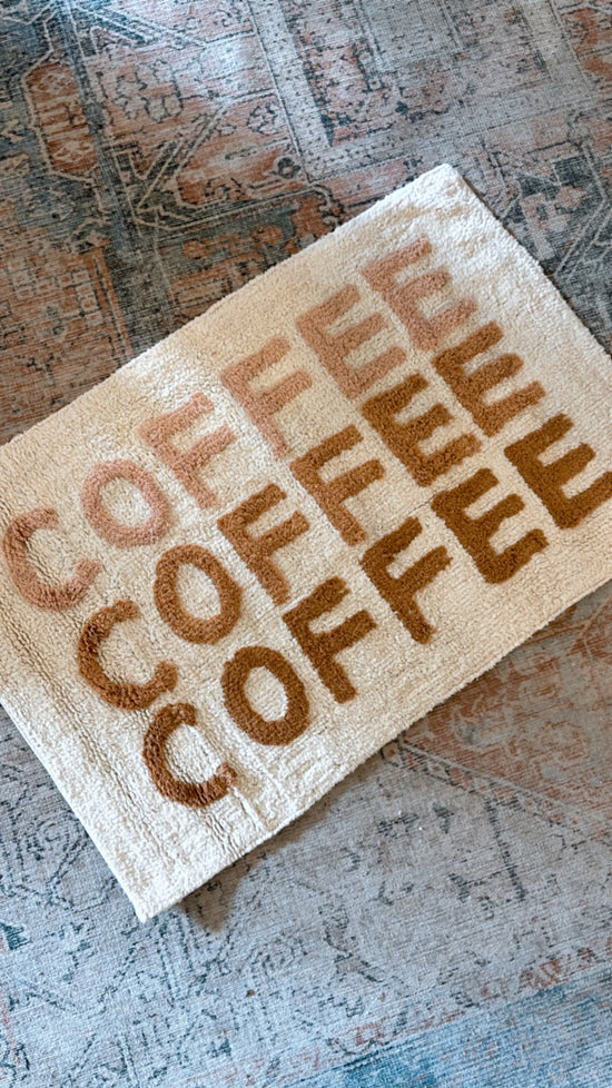 Load image into Gallery viewer, Coffee Coffee Coffee Bath Mat

