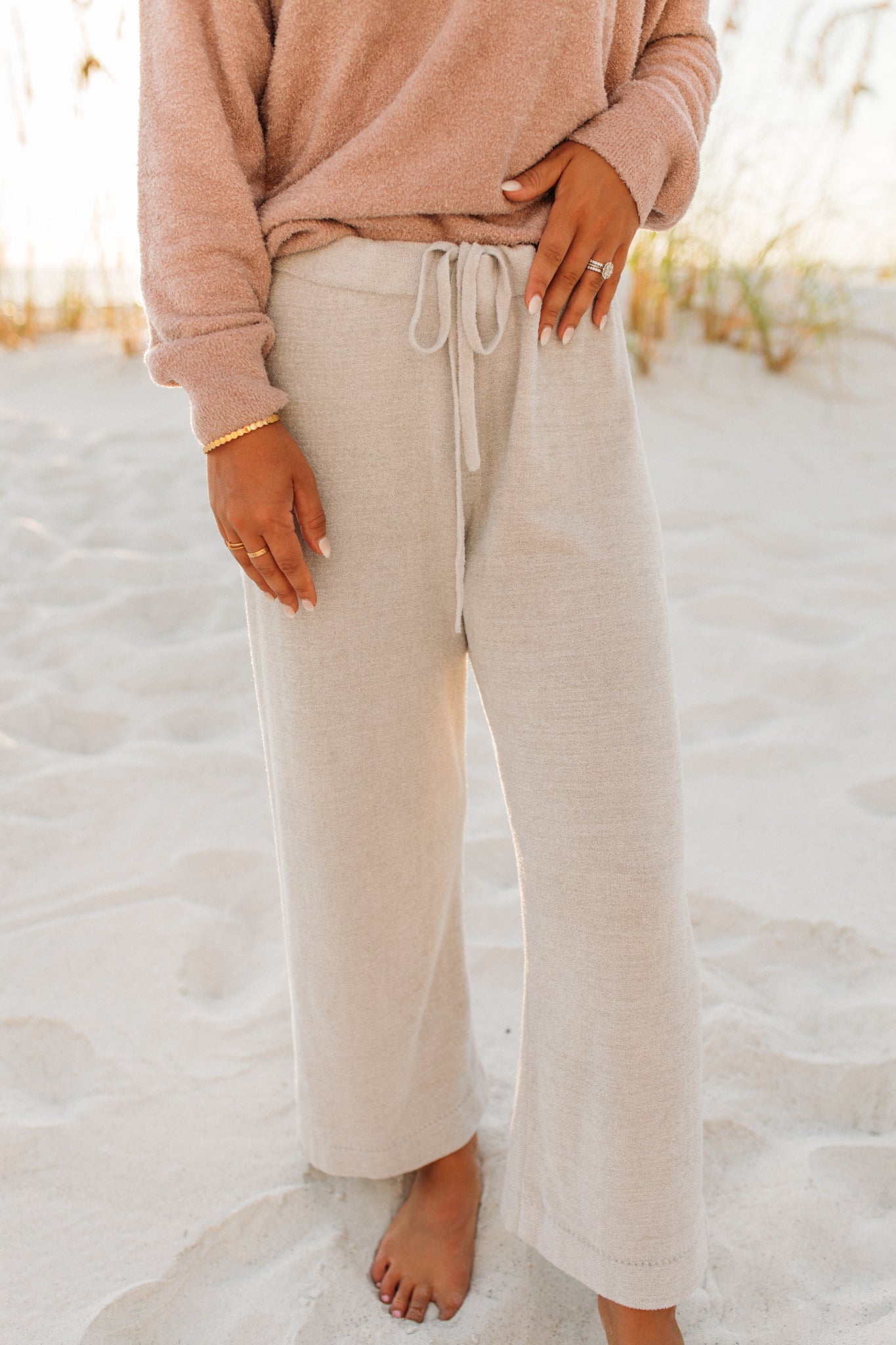 Load image into Gallery viewer, Barefoot Dreams: CozyChic Ultra Lite® Culotte- Fog Gray
