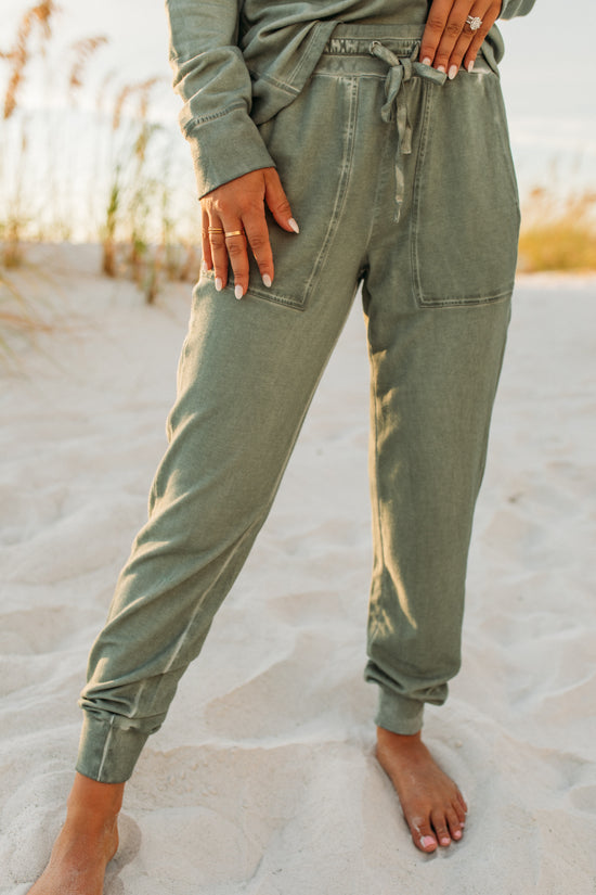 Barefoot Dreams :Malibu Collection® Luxe Lounge® Sunbleached Jogger - Wave