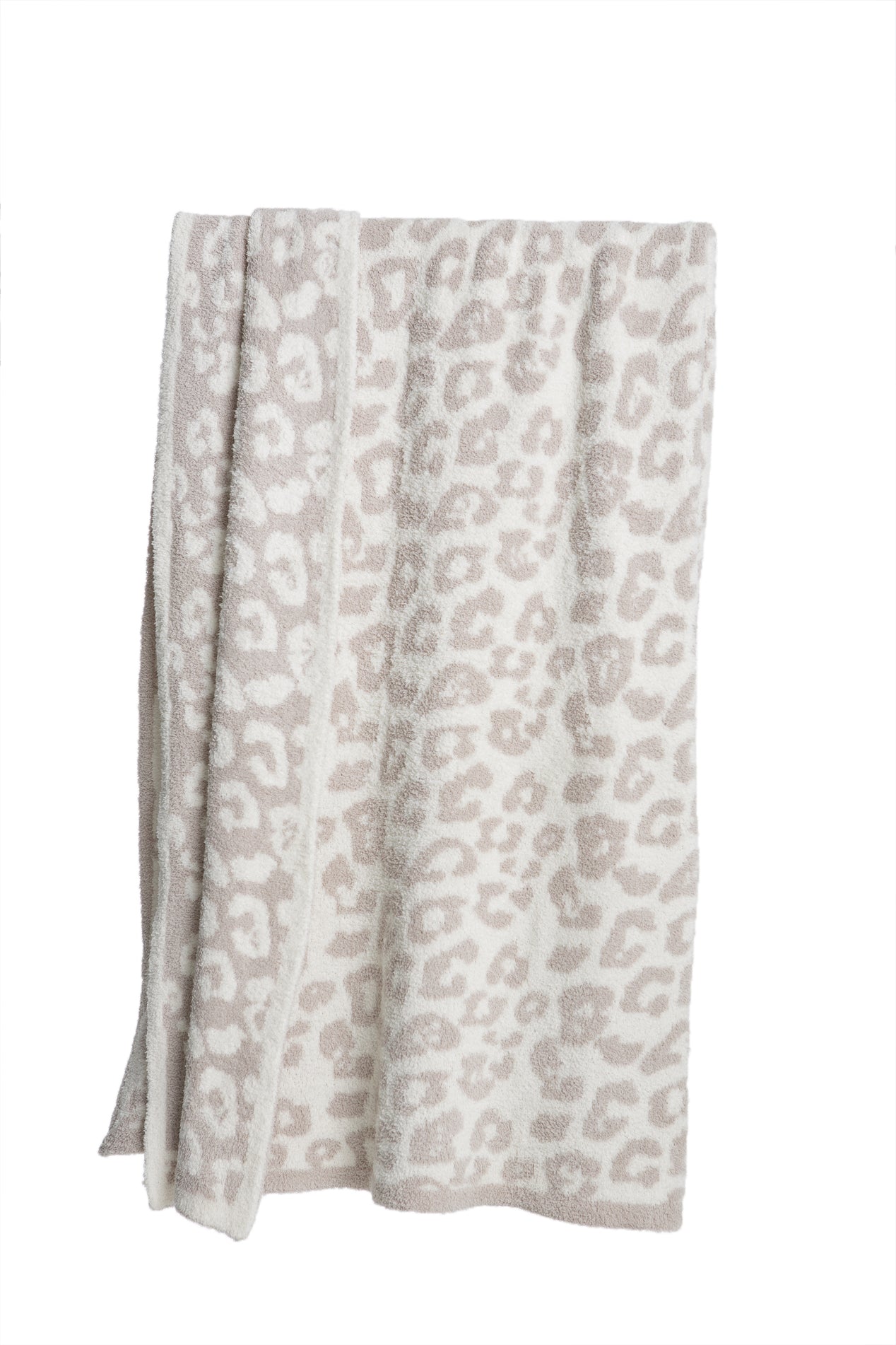 Barefoot Dreams: cozychic in the wild adult throw - Stone / Cream
