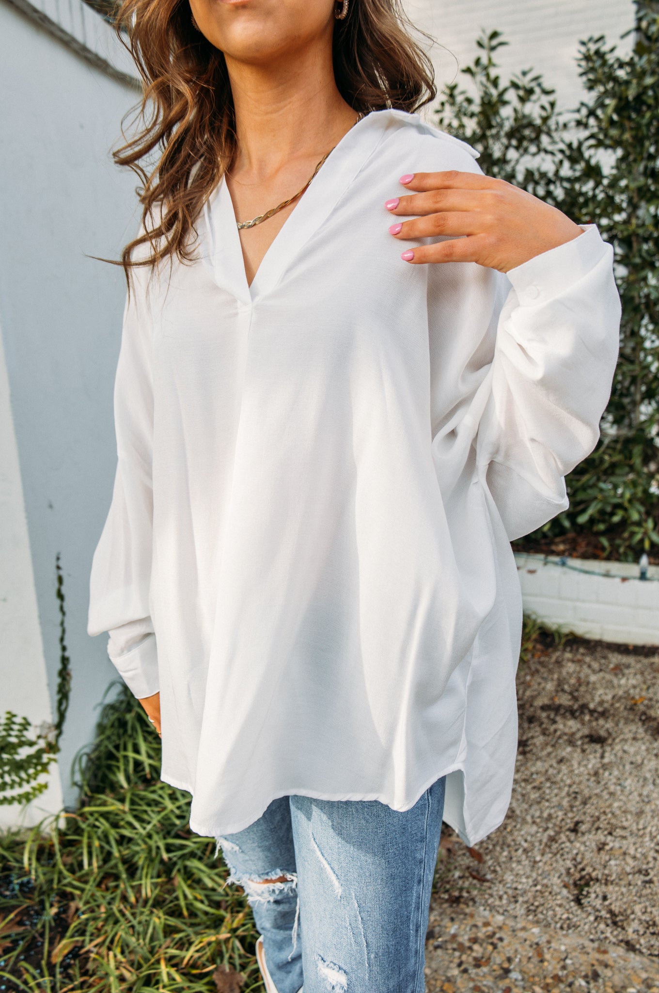 Stay Tuned White Blouse