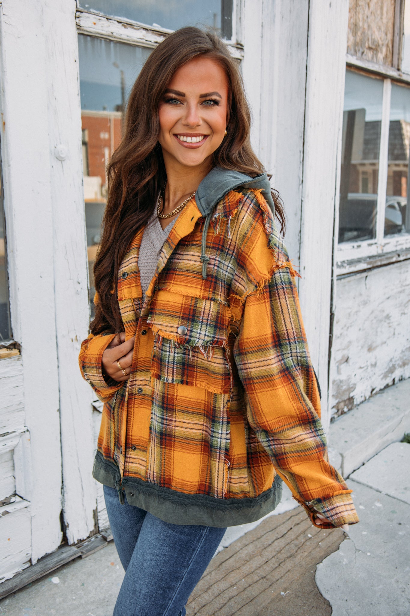 Not Your Boyfriend's Flannel Shacket, Orange – Chic Soul