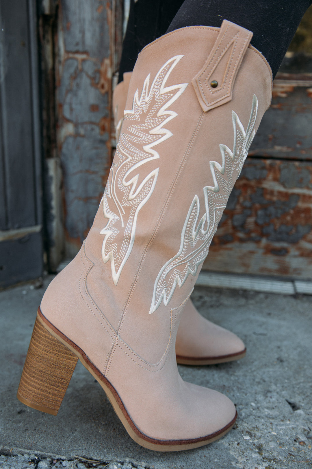 Taley Western Boot - Blush Brusse