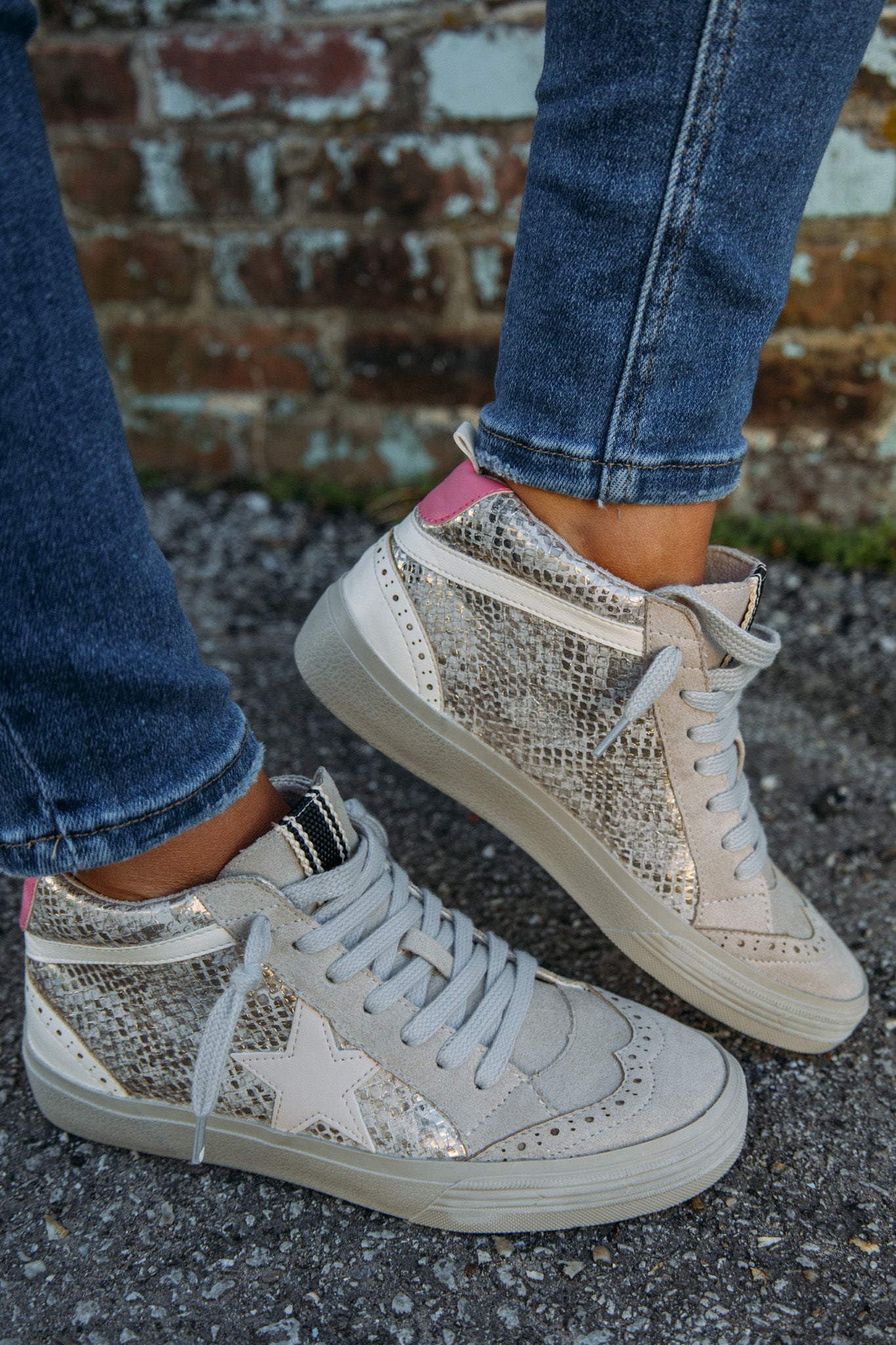 Paulina Sneaker -Gold Print