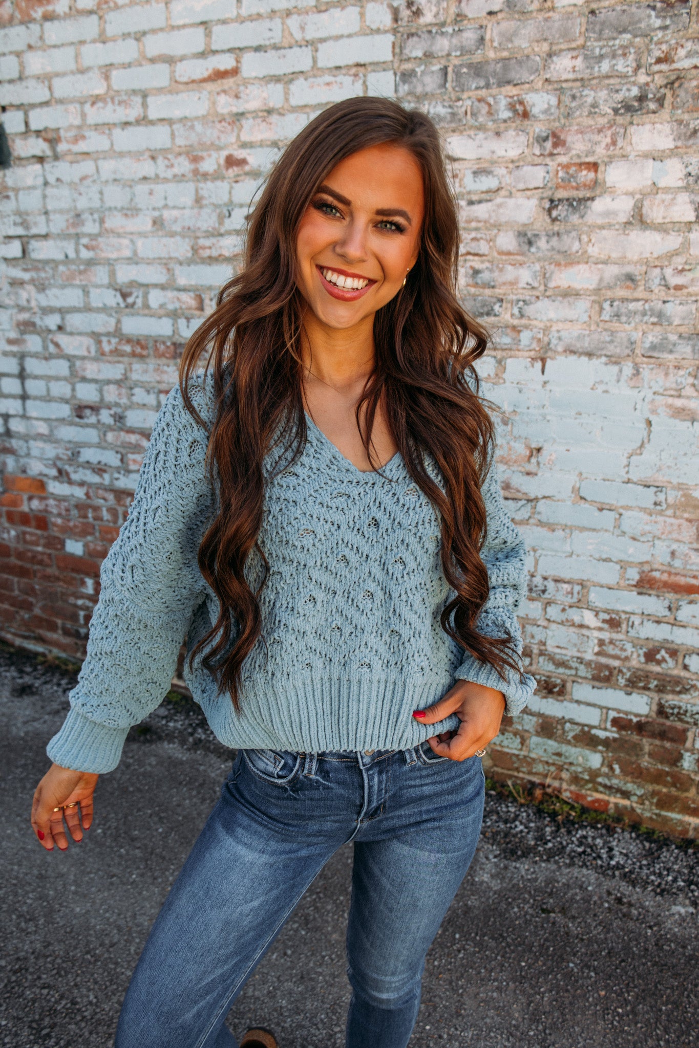 Leaning Into You Sweater - Teal