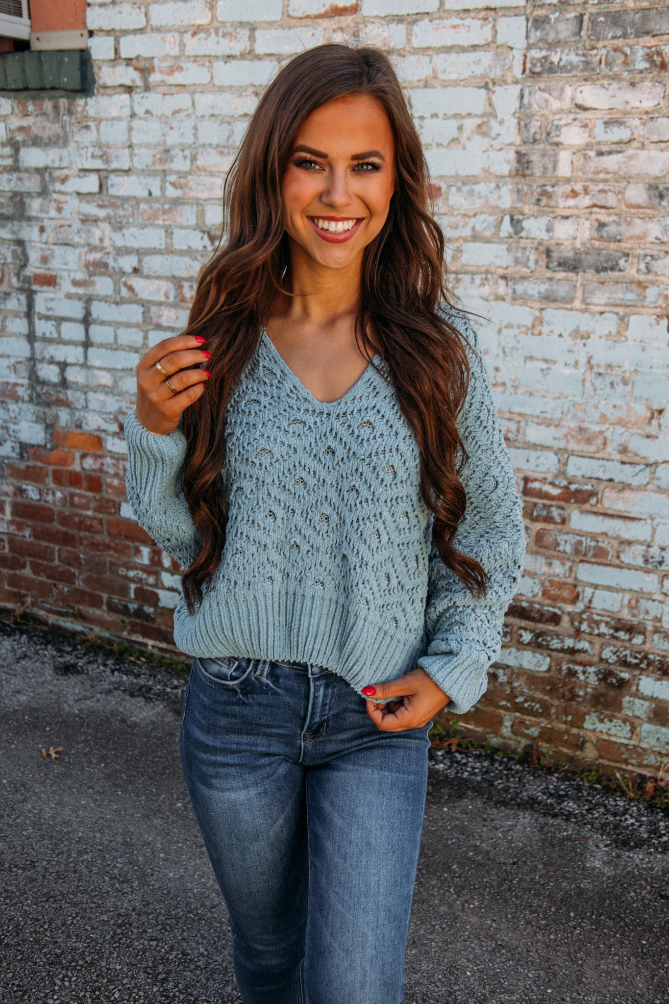 Leaning Into You Sweater - Teal