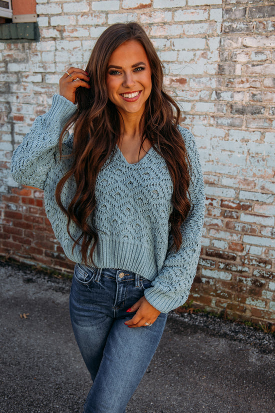 Leaning Into You Sweater - Teal